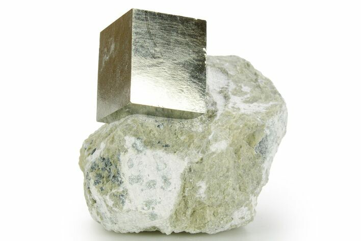 Natural Pyrite Cube In Rock - Navajun, Spain #361822
